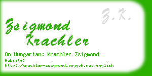 zsigmond krachler business card